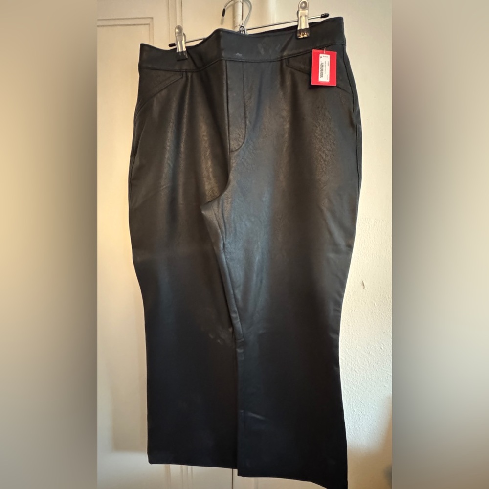 Spanx Leather Like Kick Flare Pants